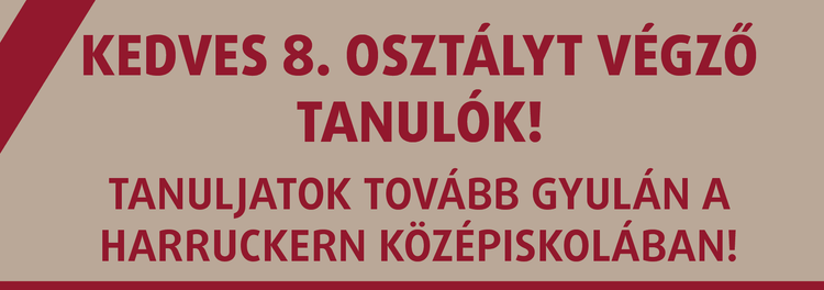 Kedves 8. osztályt végző tanulók!