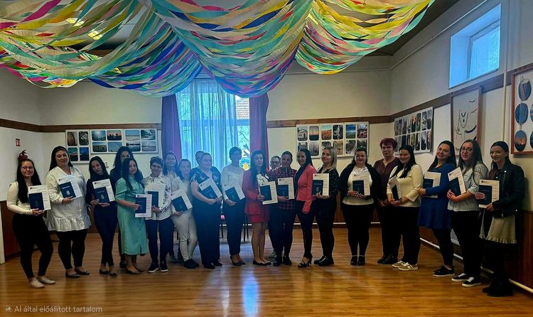 Okányban sikeres vizsgát tettek az ősszel indult dajka képzésünk tanulói.