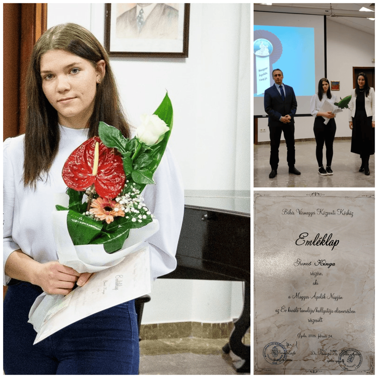 GURZÓ KINGA elismerésben részesült