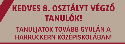 Kedves 8. osztályt végző tanulók!